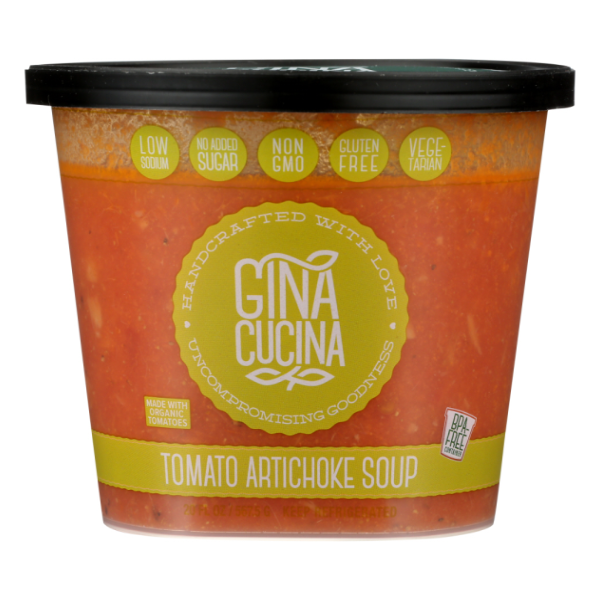 slide 1 of 1, Gina Cucina Soup Tom Artichoke, 20 oz