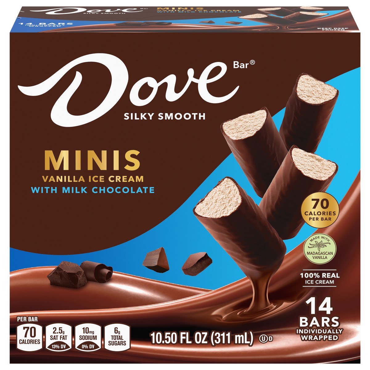 slide 1 of 4, Mars Ice Cream Vanilla Ice Cream Milk Chocolate Mini Bars, 10.50 fl oz