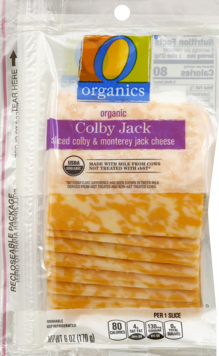 slide 2 of 3, O Organics Organic Sliced Colby & Monterey Jack Cheese, 