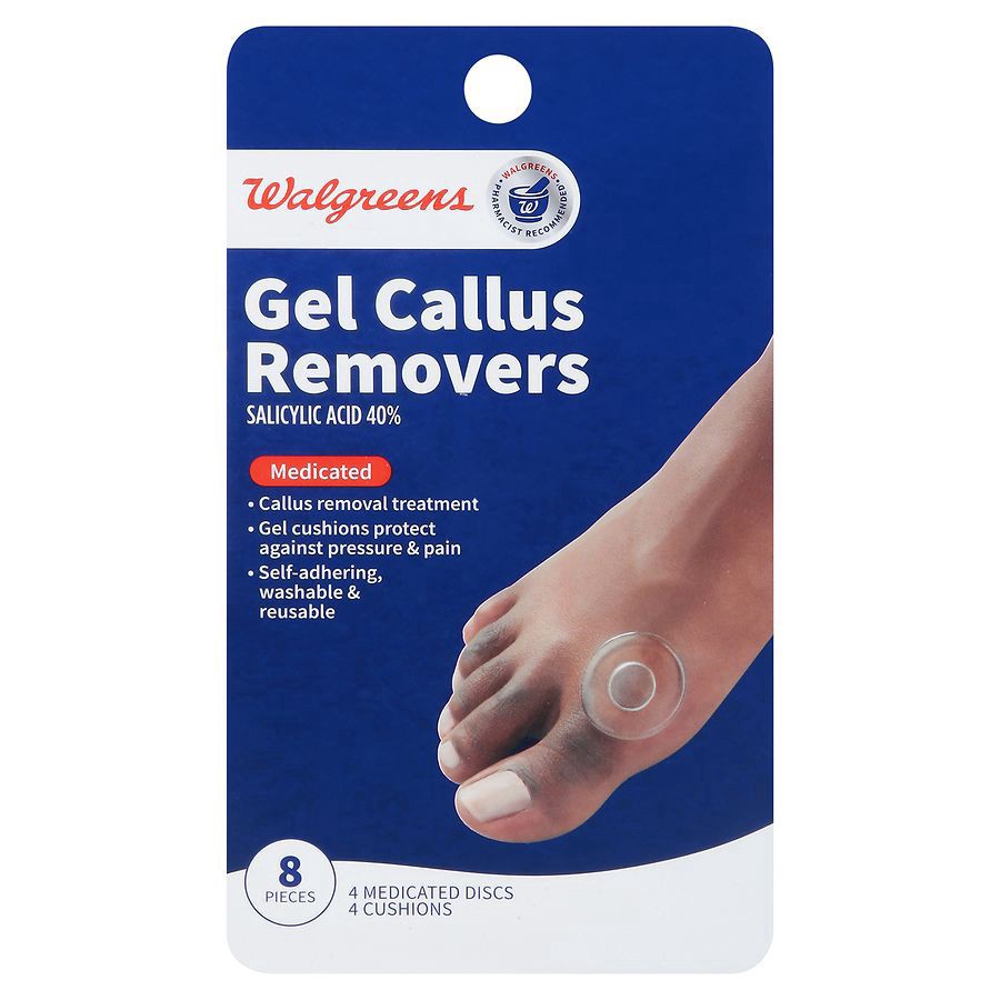 slide 1 of 5, Walgreens Medicated Gel Callus Removers, 4 ct
