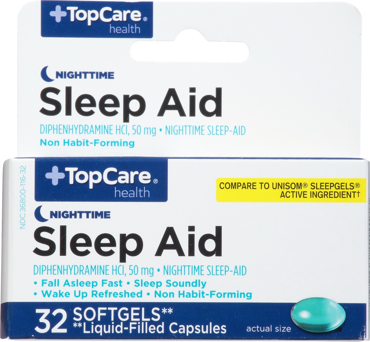 slide 3 of 9, TopCare Night Time Sleep Aid, 32 ct