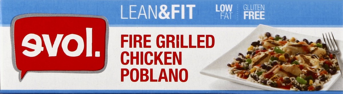 slide 2 of 5, Evol Lean & Fit Fire Grilled Chicken Poblano, 9 oz