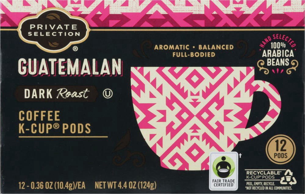 slide 5 of 6, Private Selection Guatemalan Dark Roast Coffee K-Cup Pods - 12 ct, 12 ct
