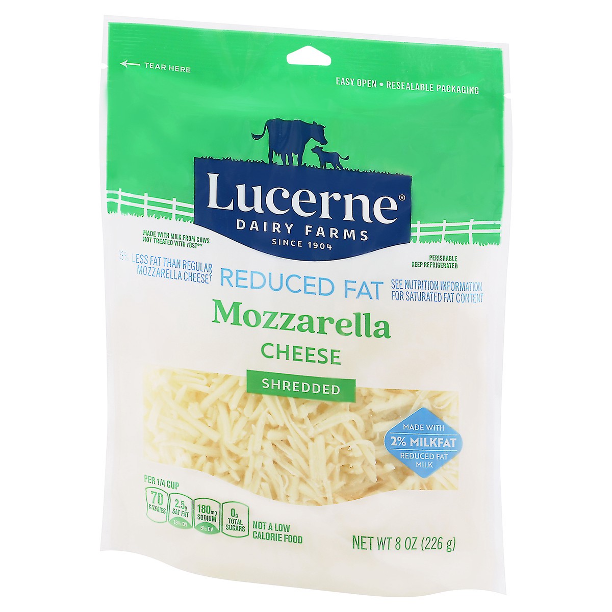 slide 2 of 9, Lucerne Dairy Farms Lucerne Cheese Shredded Mozzarella Reduced Fat - 8 Oz, 8 oz