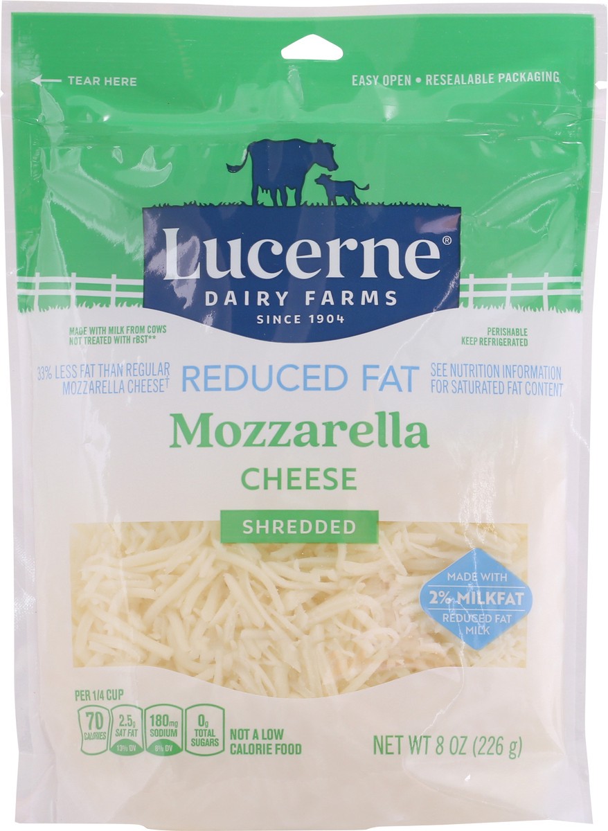 slide 5 of 9, Lucerne Dairy Farms Lucerne Cheese Shredded Mozzarella Reduced Fat - 8 Oz, 8 oz