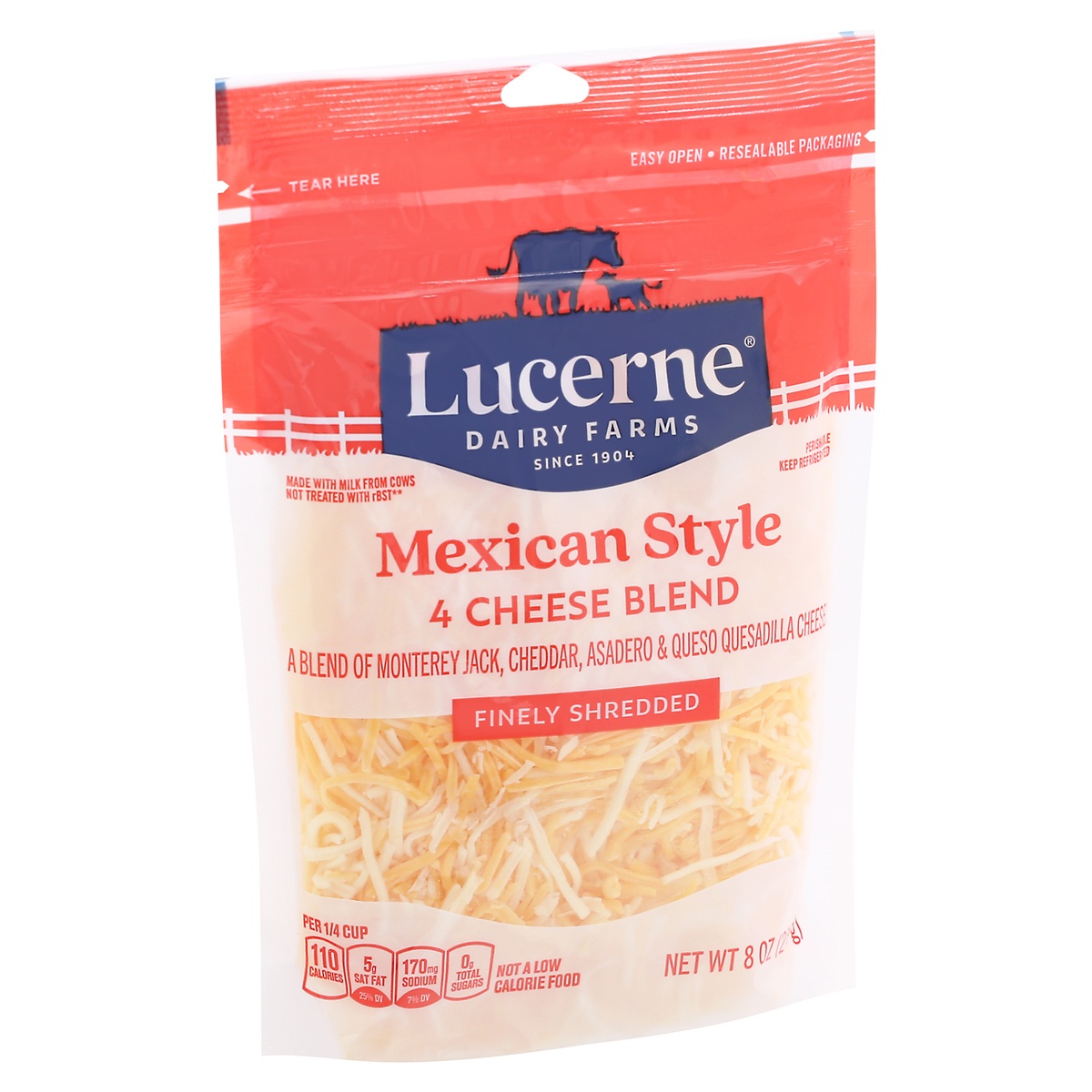 slide 2 of 9, Lucerne Dairy Farms Cheese Finely Shredded Mexican Four Blend,