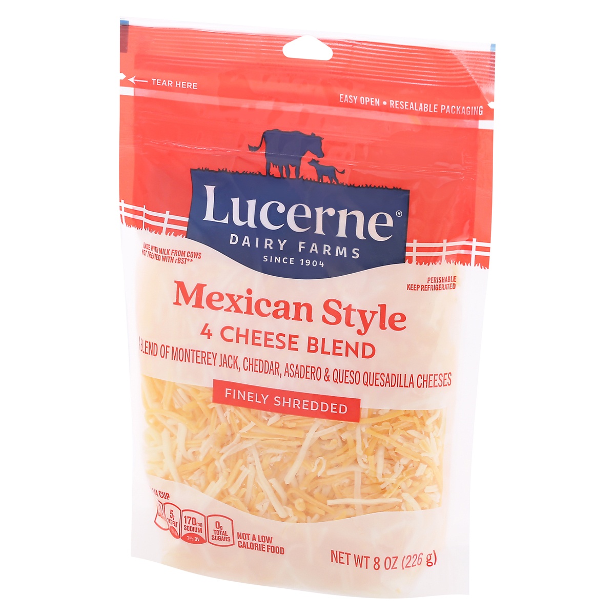 slide 3 of 9, Lucerne Dairy Farms Cheese Finely Shredded Mexican Four Blend,