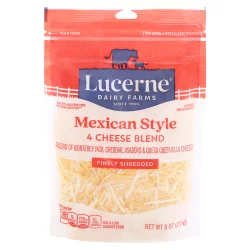 Lucerne Mexican Style Finely Shredded Cheese, Finely