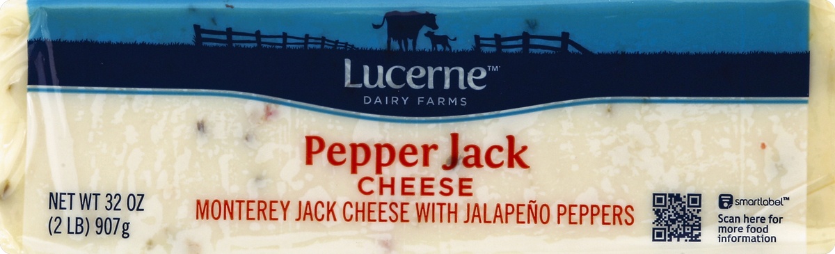 slide 5 of 5, Lucerne Dairy Farms Cheese Natural Pepper Jack, 