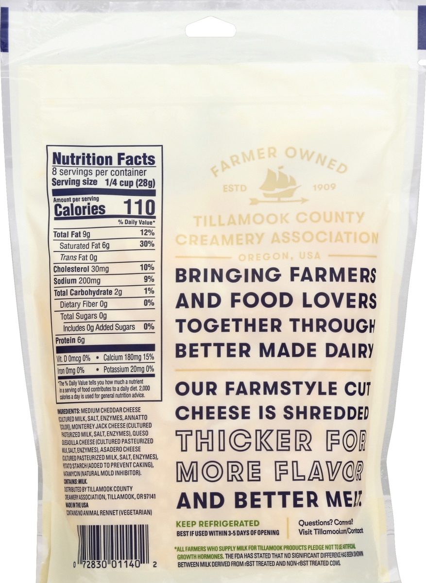Tillamook Mexican 4 Cheese Blend Shredded Cheese 8oz 8 oz Shipt