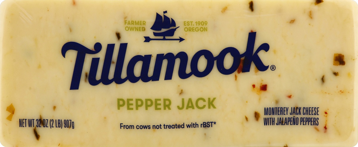slide 2 of 5, Tillamook Pepper Jack Cheese Block, 907 g