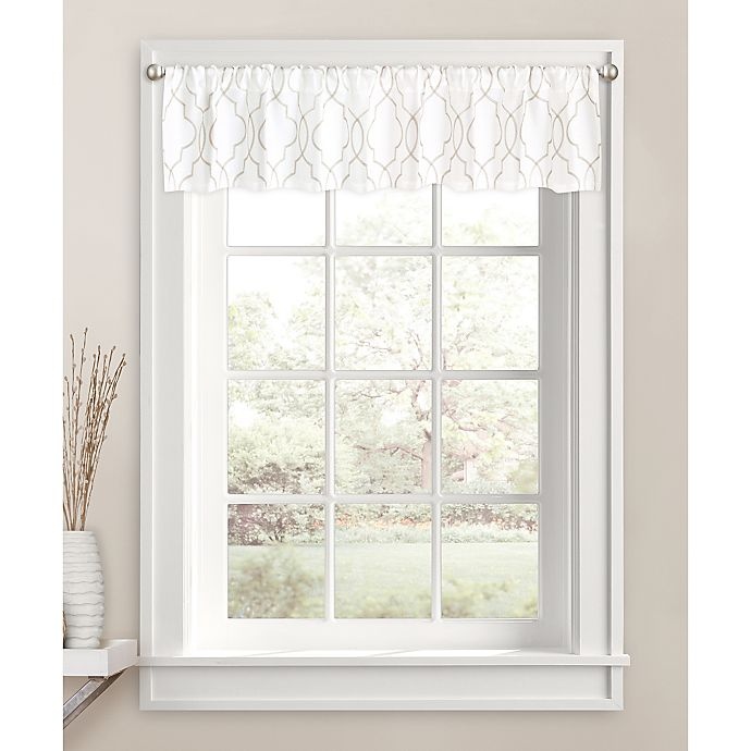 slide 1 of 2, Colordrift Brianna Fret Window Valance, 1 ct