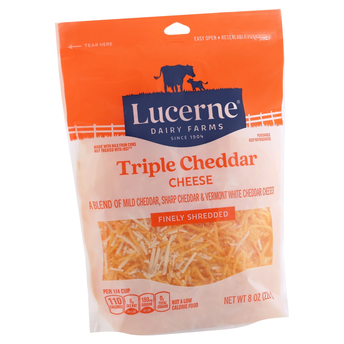 slide 2 of 9, Lucerne Dairy Farms Lucerne Cheese Finely Shredded Triple Cheddar - 8 Oz, 