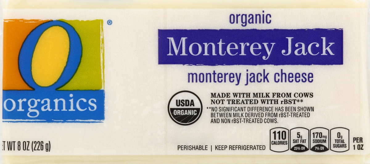 slide 3 of 5, O Organics Organic Cheese Monterey Jack, 8 oz