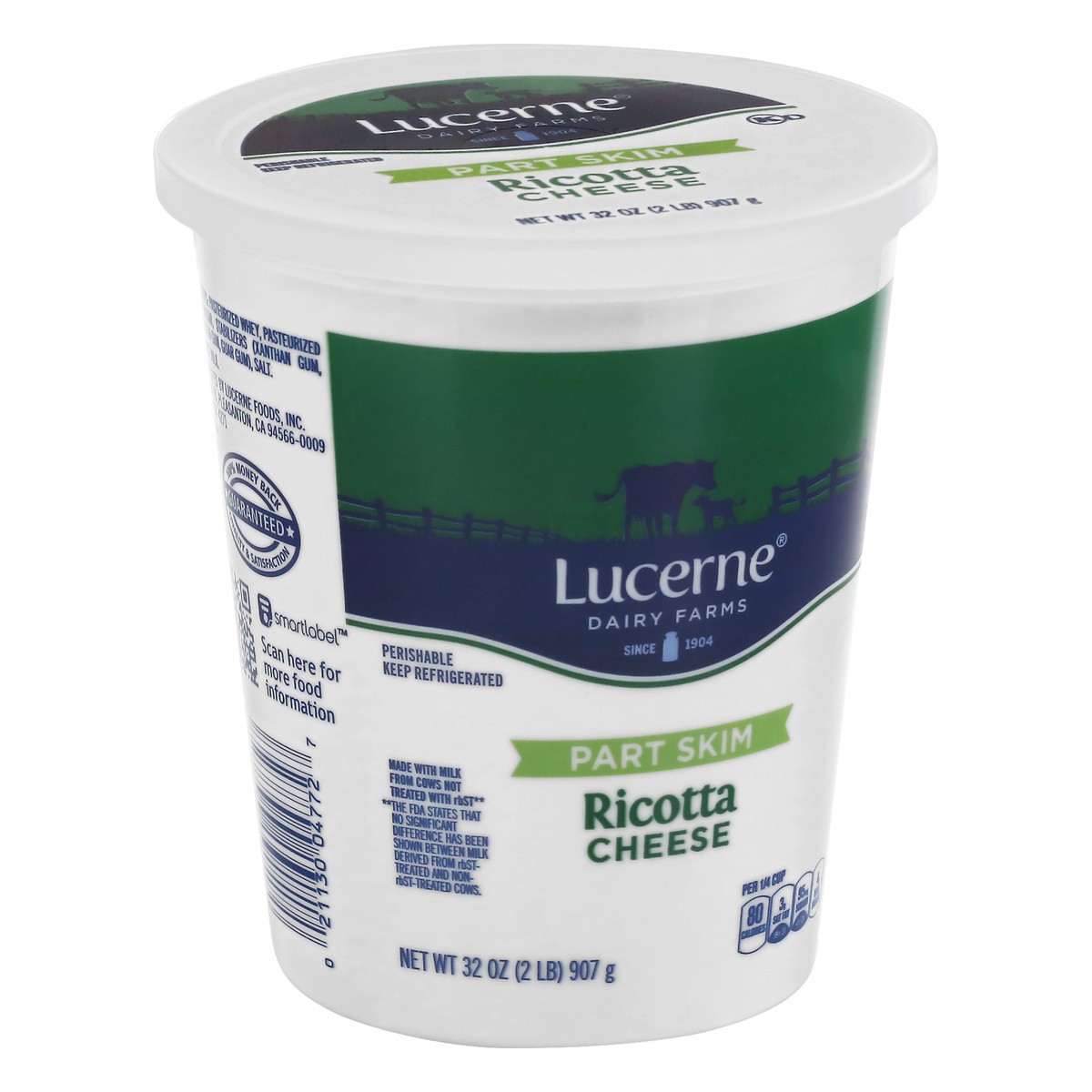 slide 2 of 9, Lucerne Dairy Farms Cheese Natural Ricotta Part Skim, 32 oz