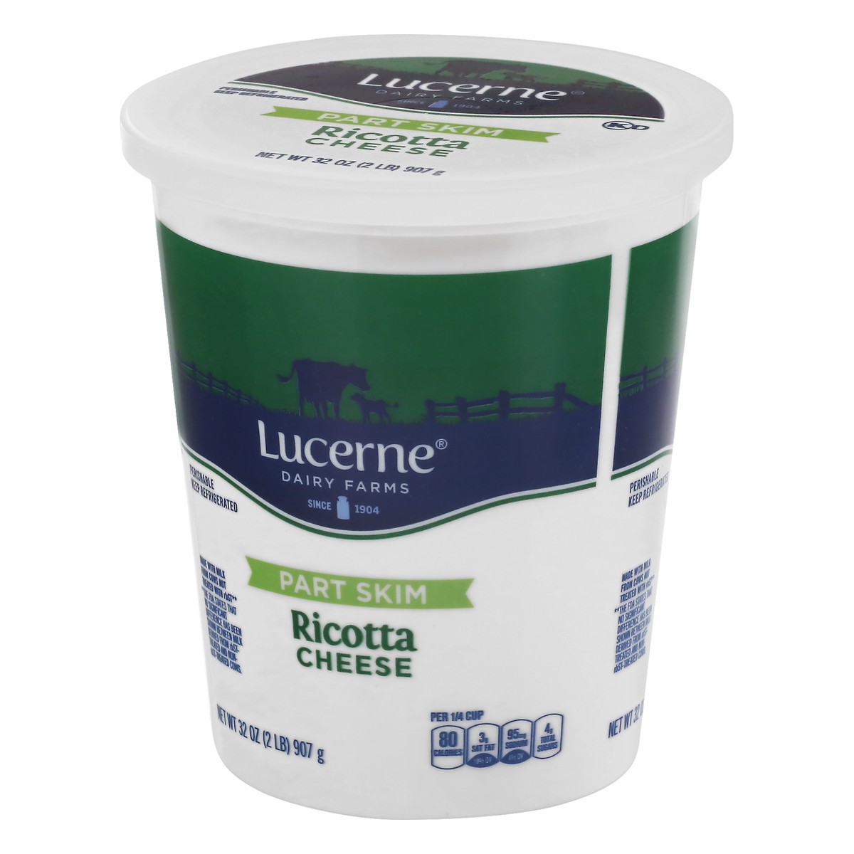 slide 3 of 9, Lucerne Dairy Farms Cheese Natural Ricotta Part Skim, 32 oz