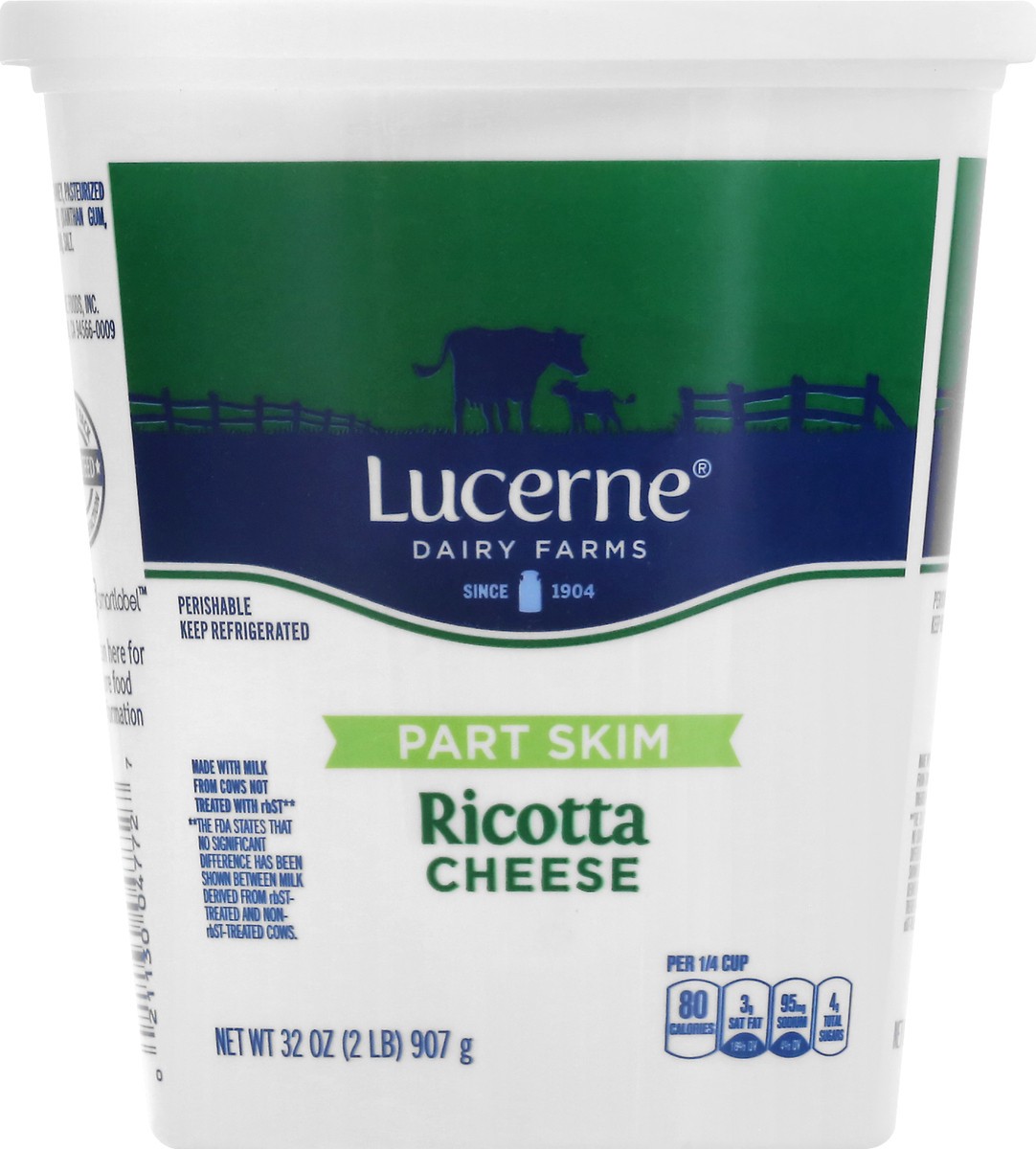 slide 6 of 9, Lucerne Dairy Farms Cheese Natural Ricotta Part Skim, 32 oz