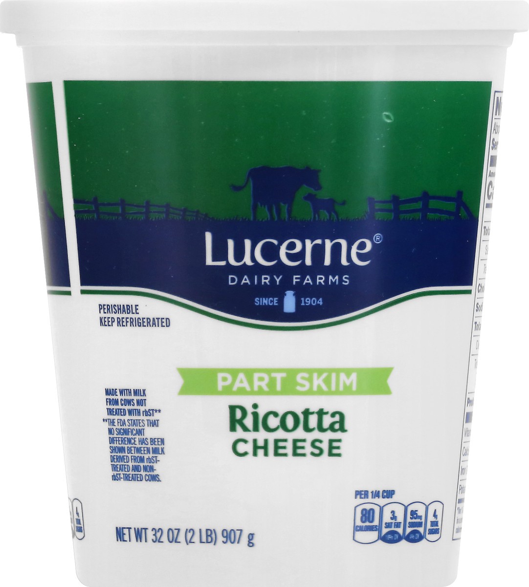 slide 8 of 9, Lucerne Dairy Farms Cheese Natural Ricotta Part Skim, 32 oz