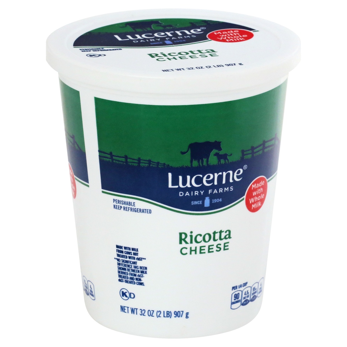 slide 2 of 9, Lucerne Dairy Farms Lucerne Cheese Ricotta Whole Milk - 32 Oz, 32 oz