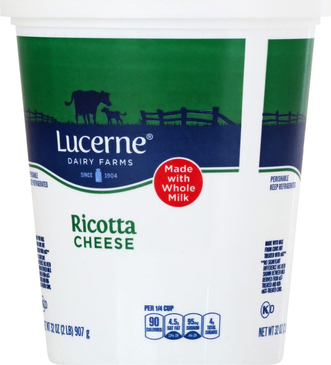 slide 7 of 9, Lucerne Dairy Farms Lucerne Cheese Ricotta Whole Milk - 32 Oz, 32 oz