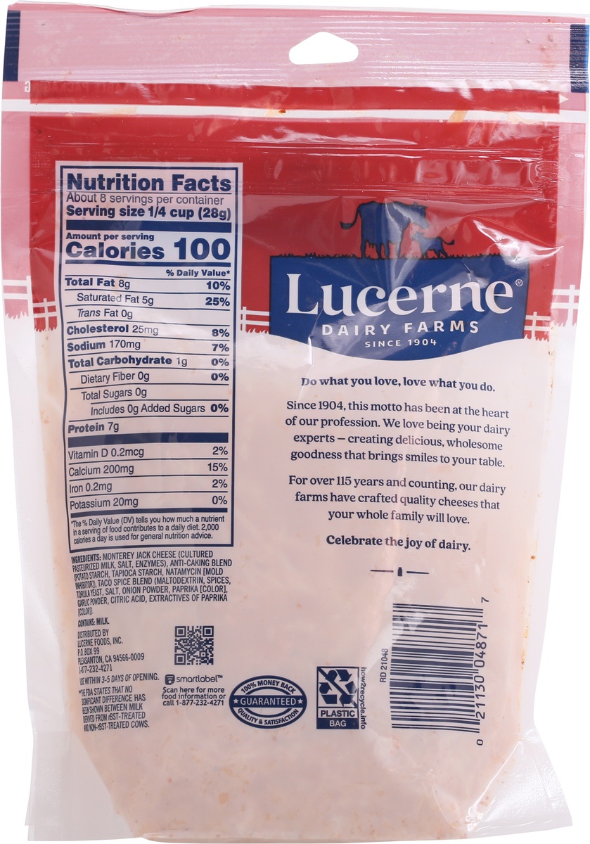 slide 4 of 9, Lucerne Dairy Farms Lucerne Cheese Finely Shredded Mexican Style Taco Blend - 8 Oz, 