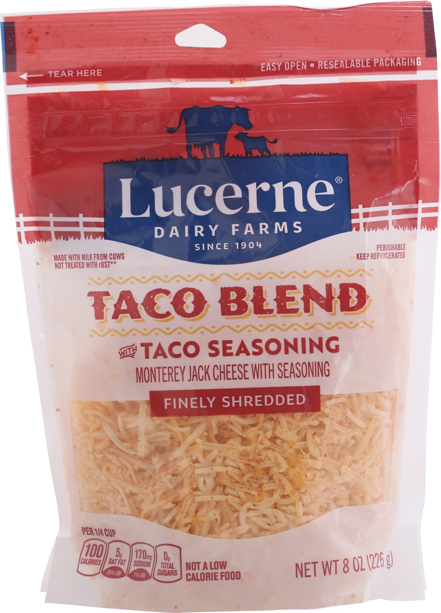 slide 6 of 9, Lucerne Dairy Farms Lucerne Cheese Finely Shredded Mexican Style Taco Blend - 8 Oz, 