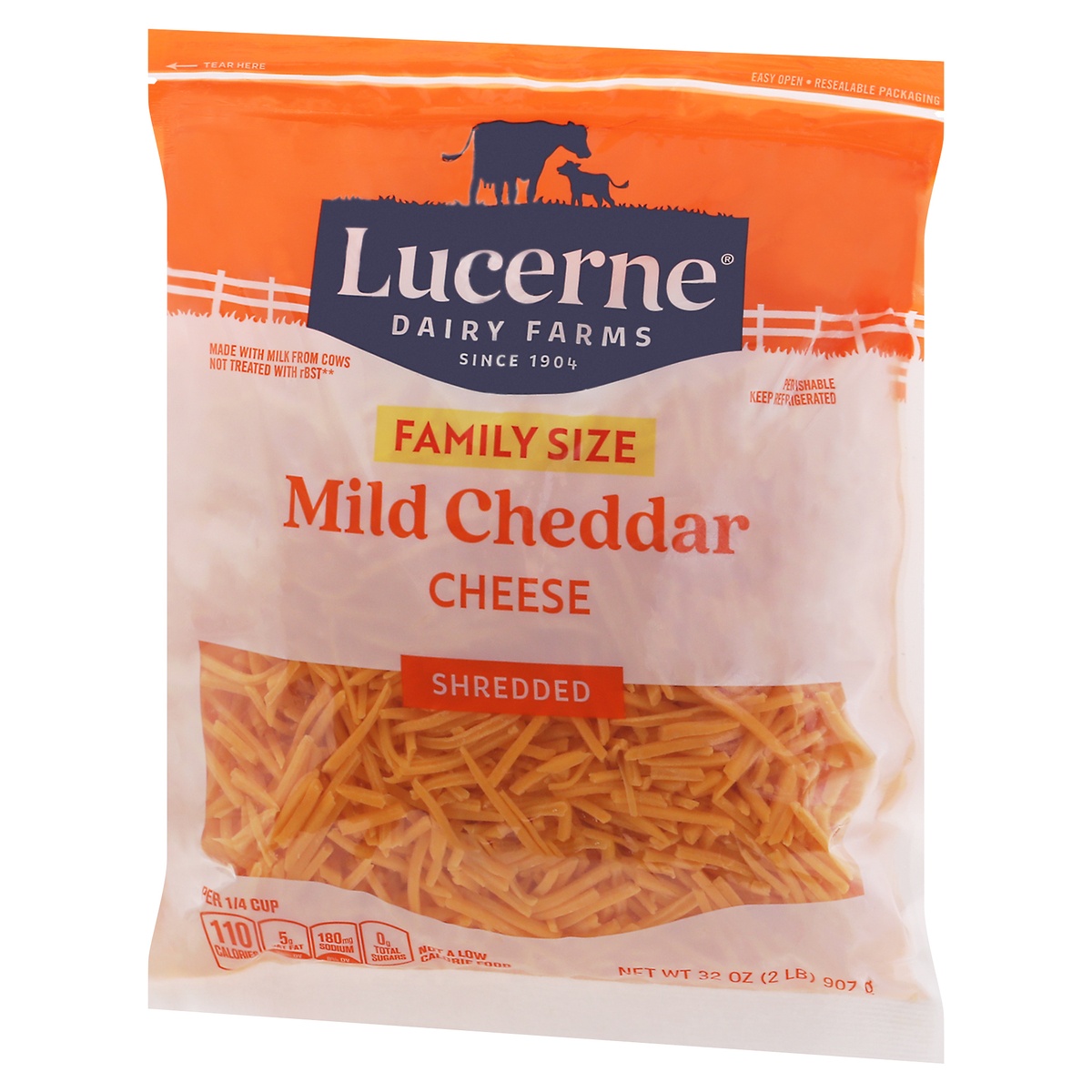 slide 3 of 9, Lucerne Dairy Farms Cheese Shredded Mild Cheddar, 