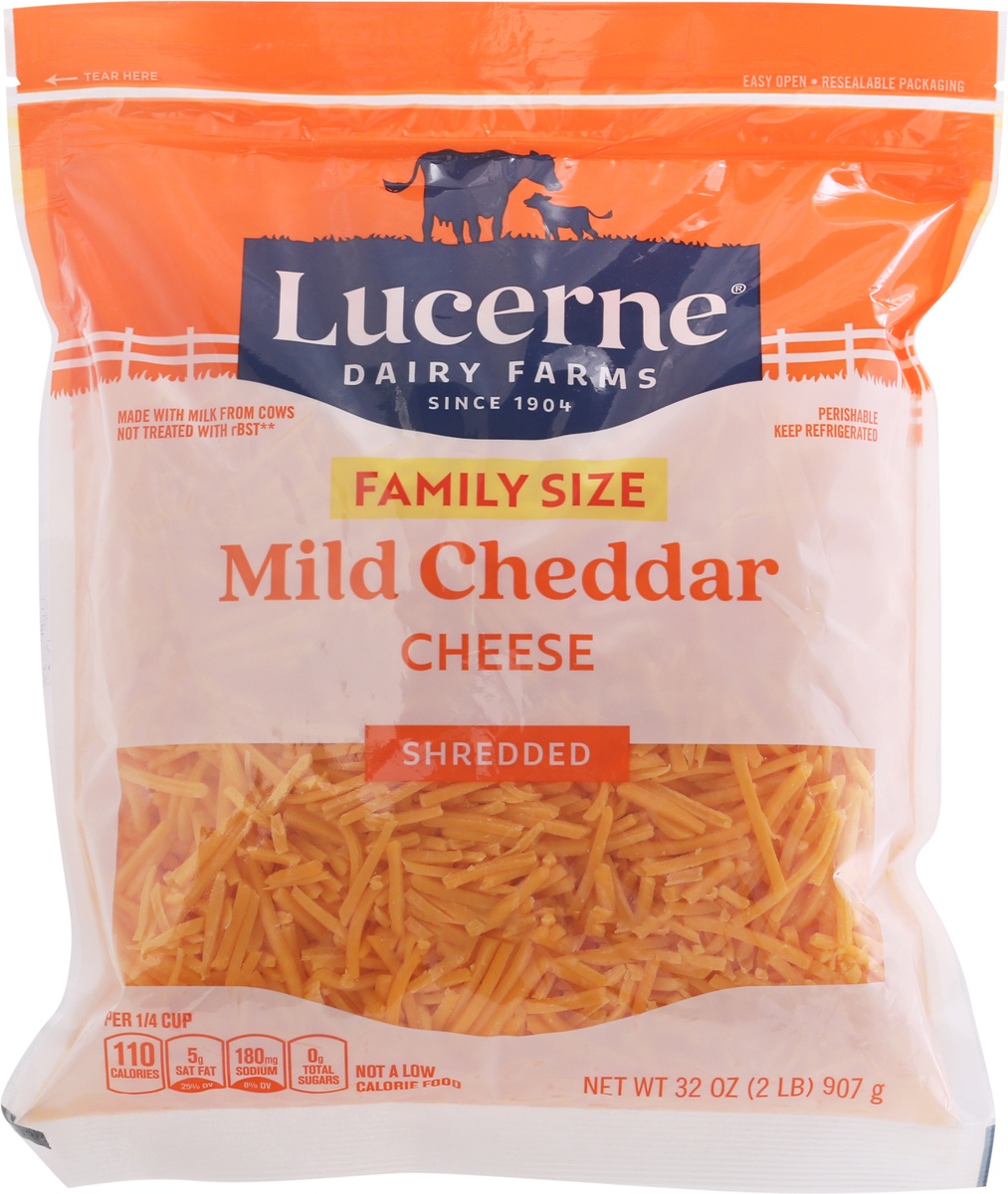 slide 6 of 9, Lucerne Dairy Farms Cheese Shredded Mild Cheddar, 