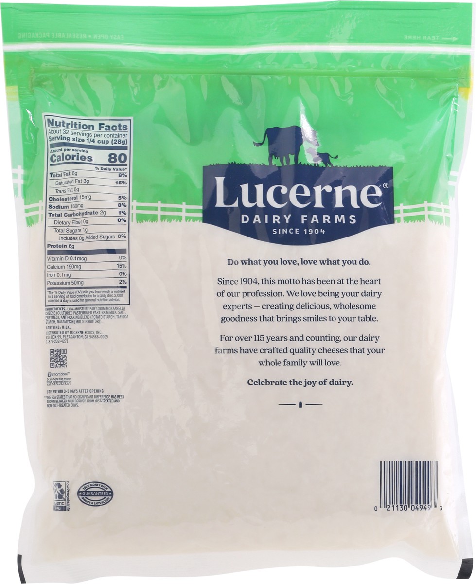 Lucerne Dairy Farms Mozzarella Cheese Shred 32 oz Shipt