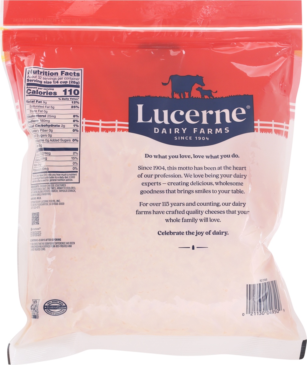 Lucerne Dairy Farms Sharp Cheddar Cheese Shred 32 oz Shipt