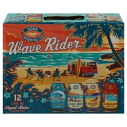 Kona Brewing Co.. Liquid Aloha Wave Rider Beer Variety Pack - 12 x 12 fl oz Cans