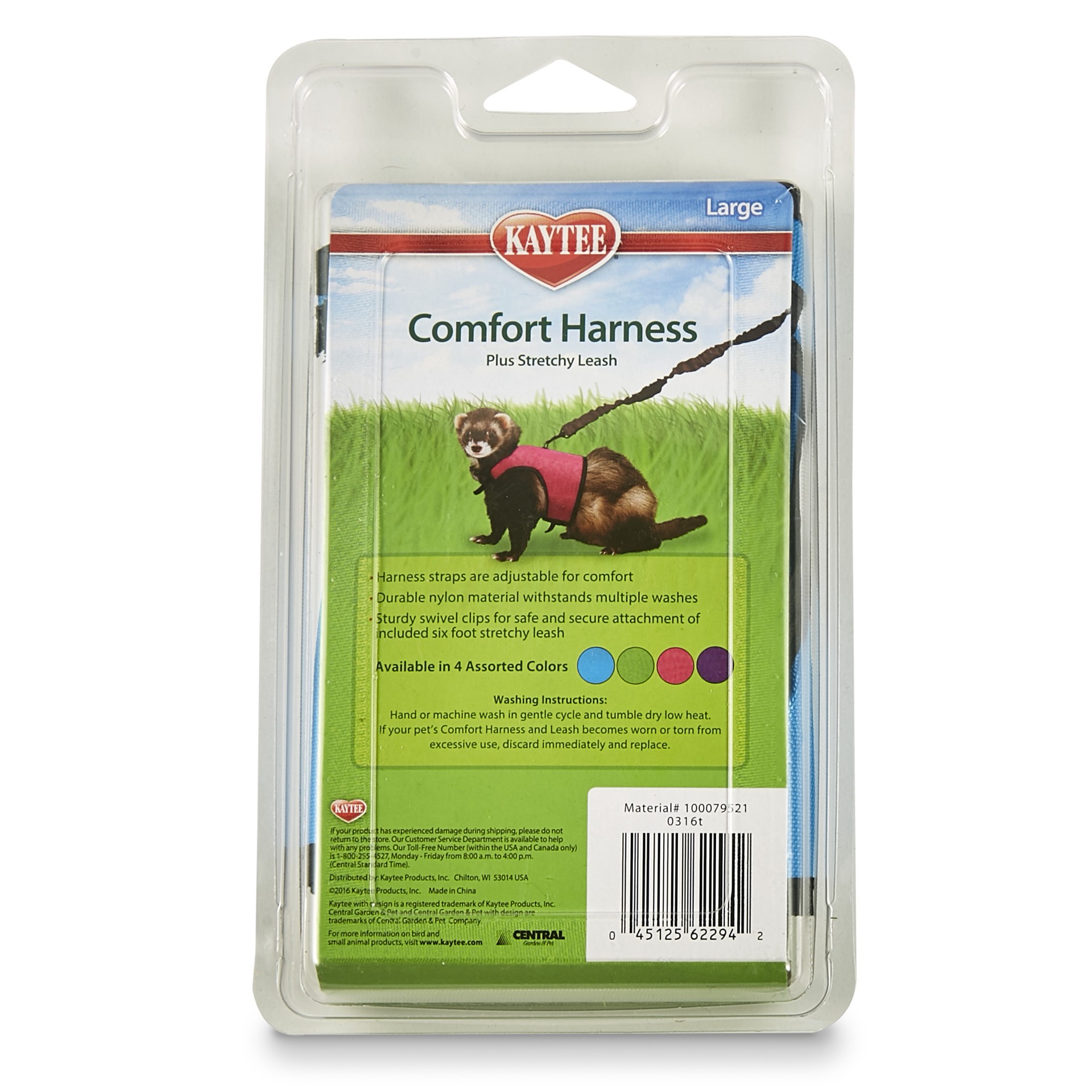 slide 3 of 4, Kaytee Hard Goods Kaytee Comfort Harness And Stretch Leash Large, 1 ct