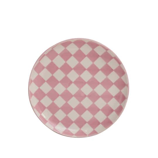 slide 1 of 3, 8.25" Checker Ceramic Plate By Ashland, 8.25 in x 8.25 in x 1 in