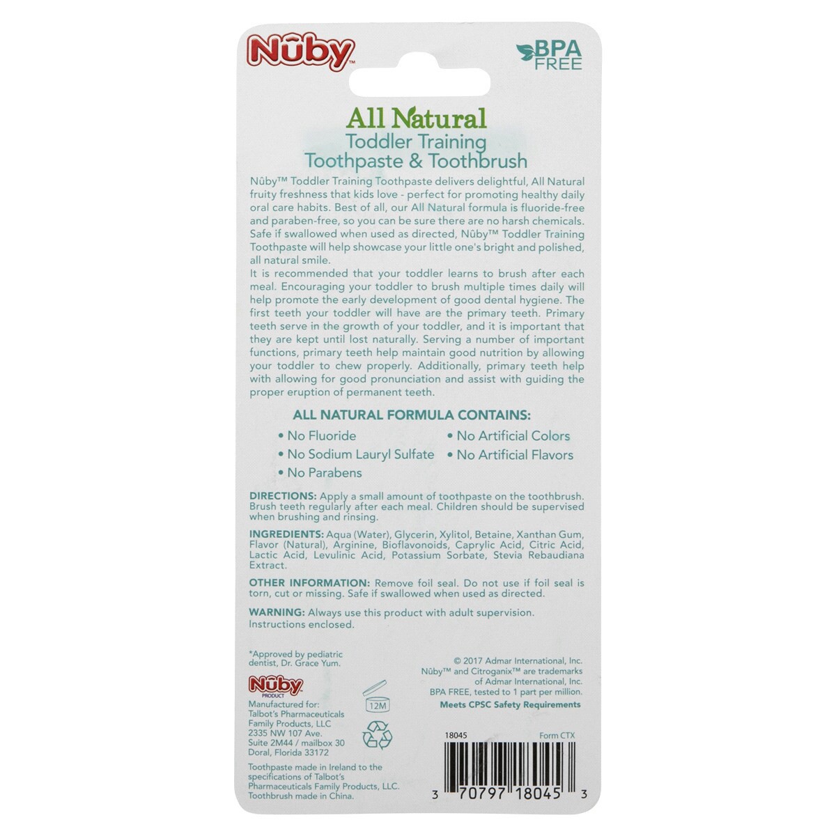 slide 2 of 2, Dr. Talbot's 6+ Months Toddler Training Toothpaste 1 ea, 1 ct