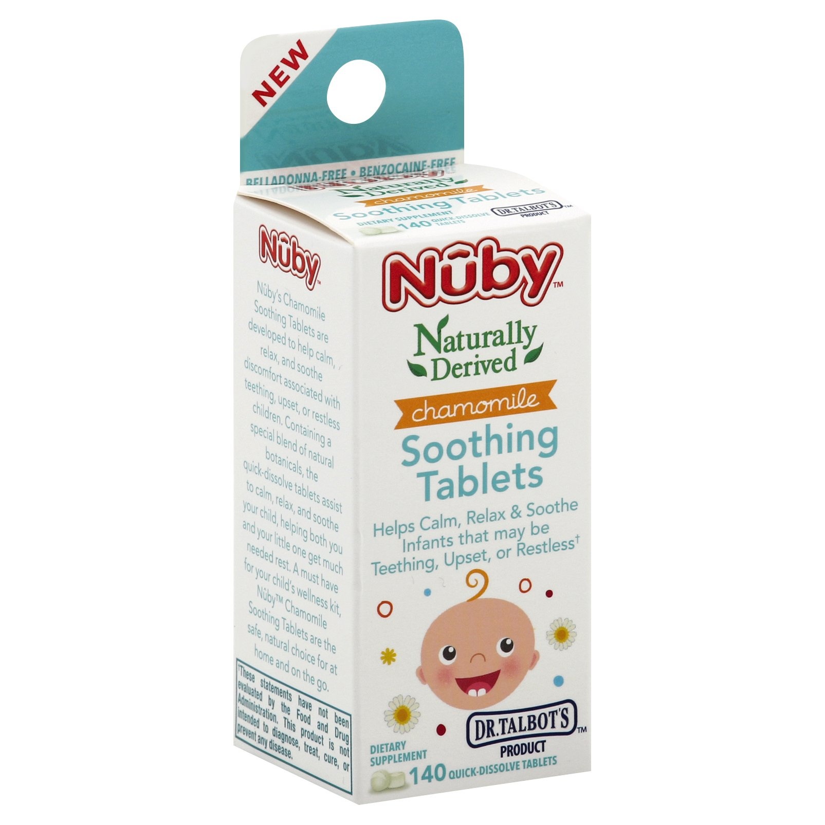 slide 1 of 3, Nuby Naturally Derived Soothing Tablets With Chamomile, 140 ct