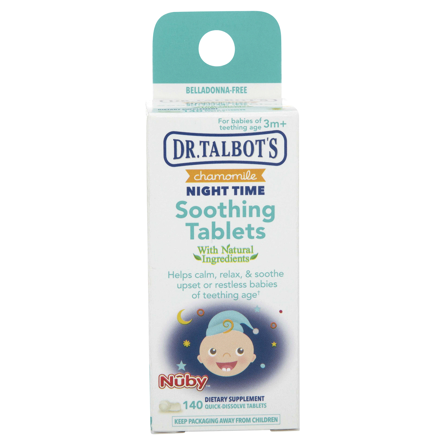slide 1 of 2, Nuby Dr. Talbot's Nighttime Chamomile Soothing Tablets, 140 Ct, 140 ct