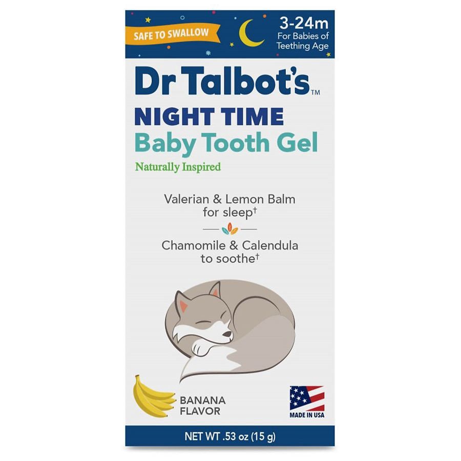 slide 2 of 5, Dr. Talbot's Night Time Banana Flavor Baby Tooth Gel 0.53 oz, 0.53 oz