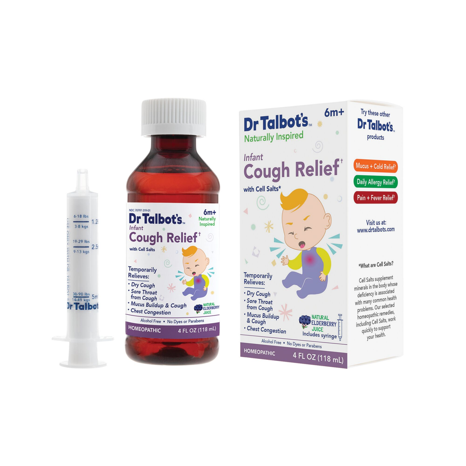 slide 3 of 3, Dr. Talbot's Infant Cough Relief - Natural Elderberry Juice, 4 oz