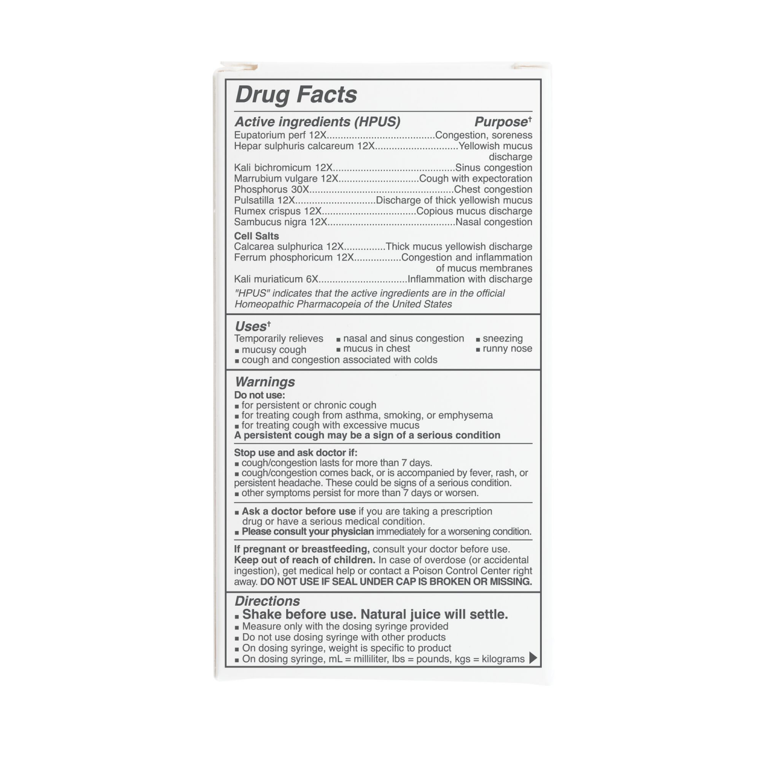 slide 2 of 3, Dr. Talbot's 6m+ Infant Natural Grape Juice Mucus + Cold Relief with Cell Salts 4 fl oz, 4 fl oz