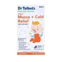 Dr. Talbot's 6m+ Infant Natural Grape Juice Mucus + Cold Relief with Cell Salts 4 fl oz