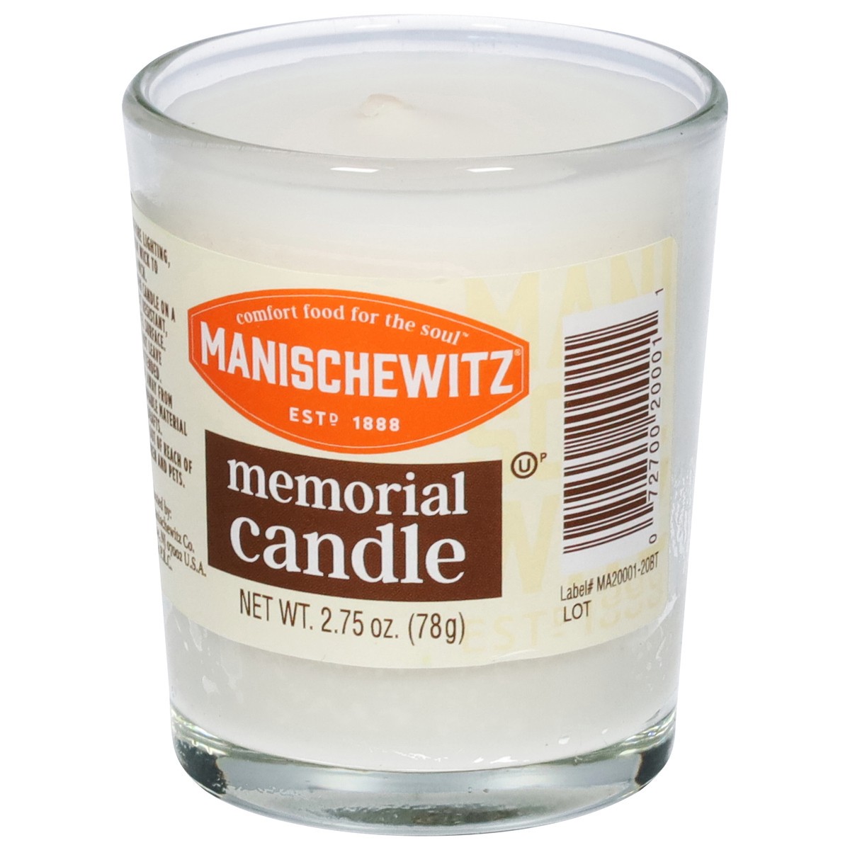 slide 8 of 9, Manischewitz Memorial Candle, 2.75 oz