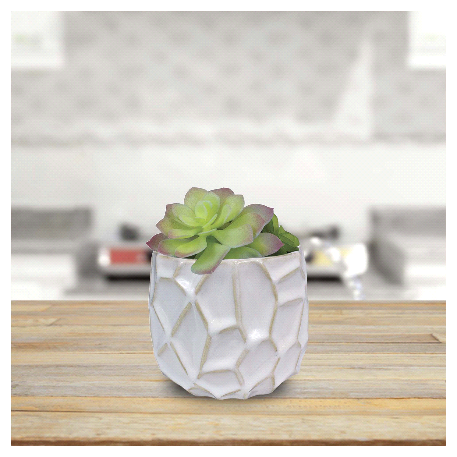 slide 4 of 4, Trendspot 4IN Meteorite Ceramic Planter, 4 in