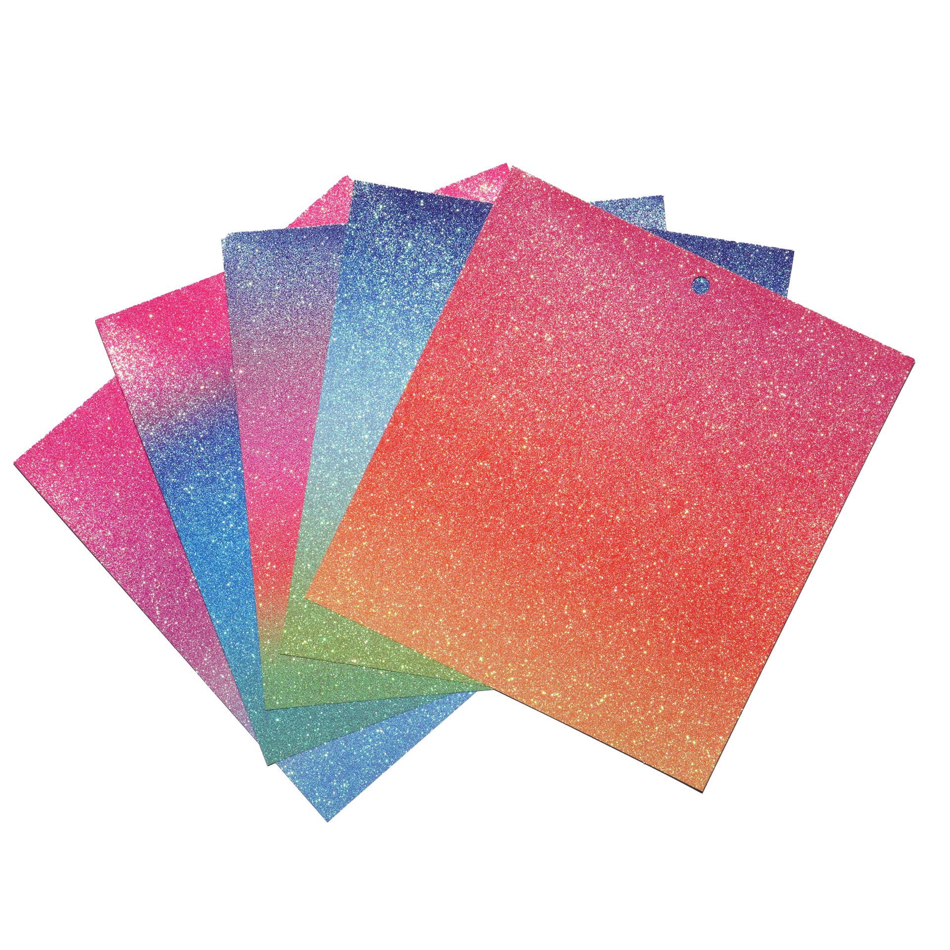 slide 2 of 3, 6" X 6.5" Bright Ombre Glitter Cardstock Paper Pad, 24 Sheets By Recollections, 6 in x 6.5 in