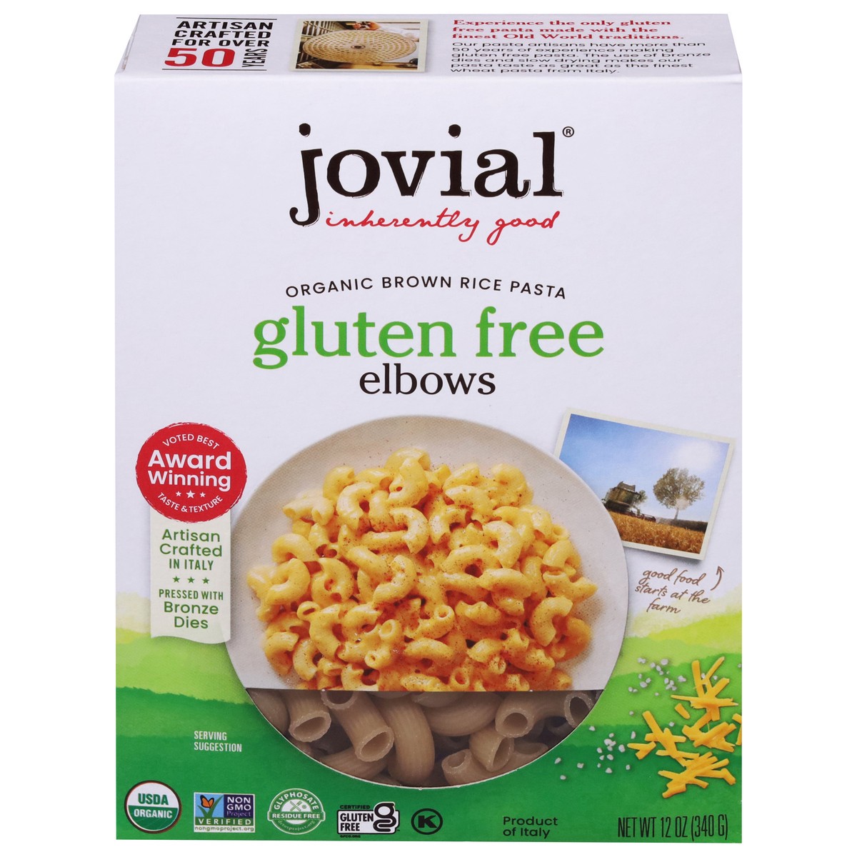 slide 1 of 1, Jovial Gluten Free Elbows 12 oz, 12 oz