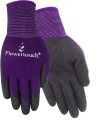 Red Steer Glove Company Flowertouch Rubber Palm Women's Gloves - Purple