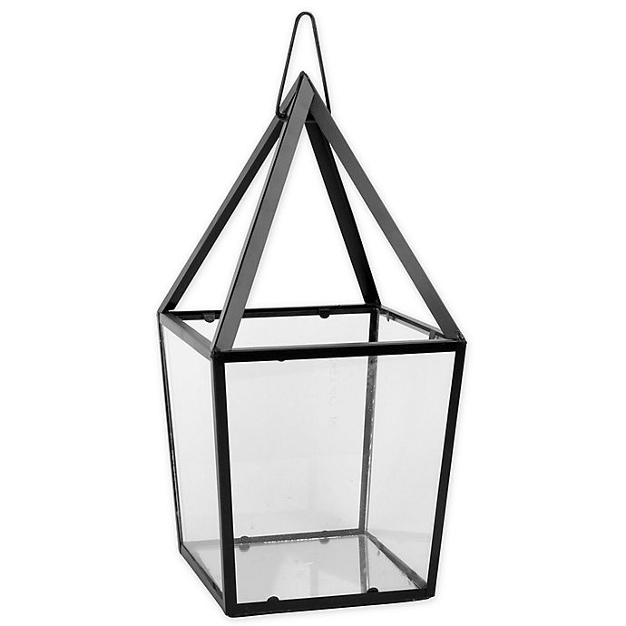 slide 1 of 1, Home Essentials Decorative Metal Lantern - Black, 14 in