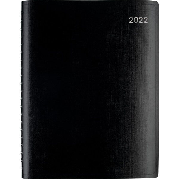slide 1 of 4, Office Depot Brand Weekly/Monthly Planner, 8-1/2'' X 11'', Black, January To December 2022, Od710800, 1 ct