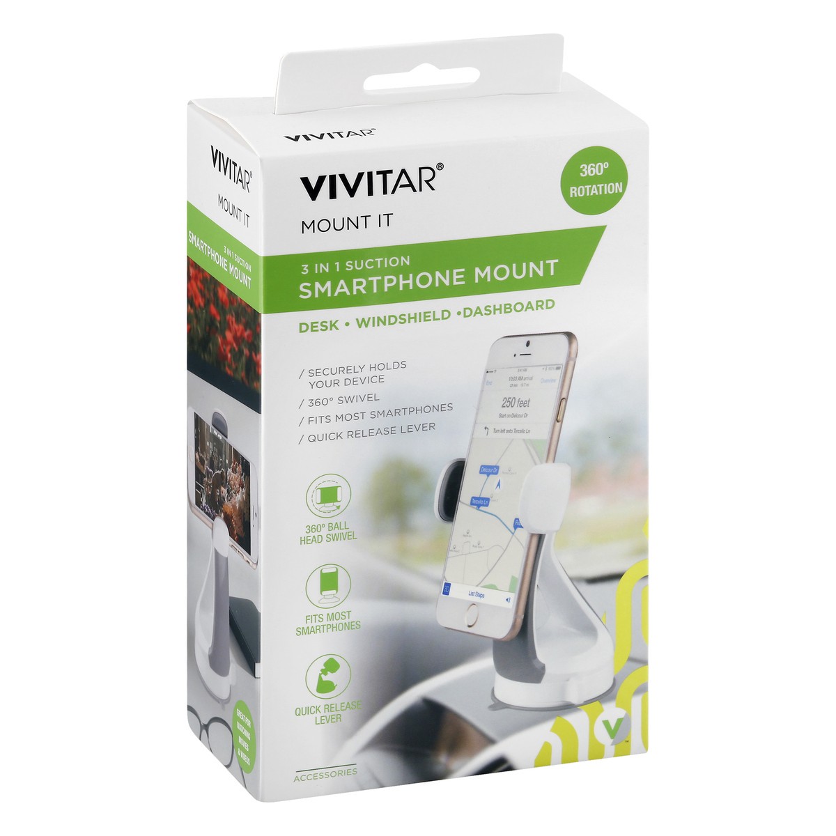 slide 11 of 11, Vivitar Mount It 3 in 1 Suction Smartphone Mount 1 ea, 1 ct