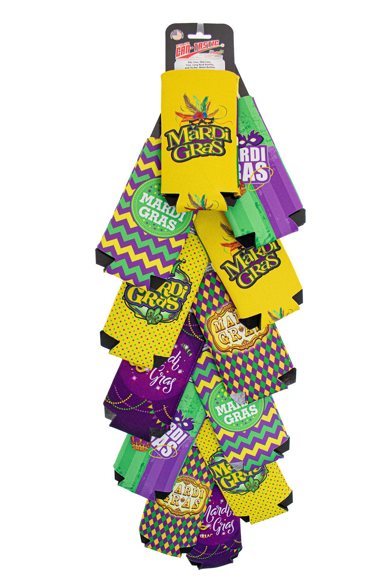 slide 1 of 1, Us Poly Can Sleeve - Mardi Gras Slim Assortment, 1 ct