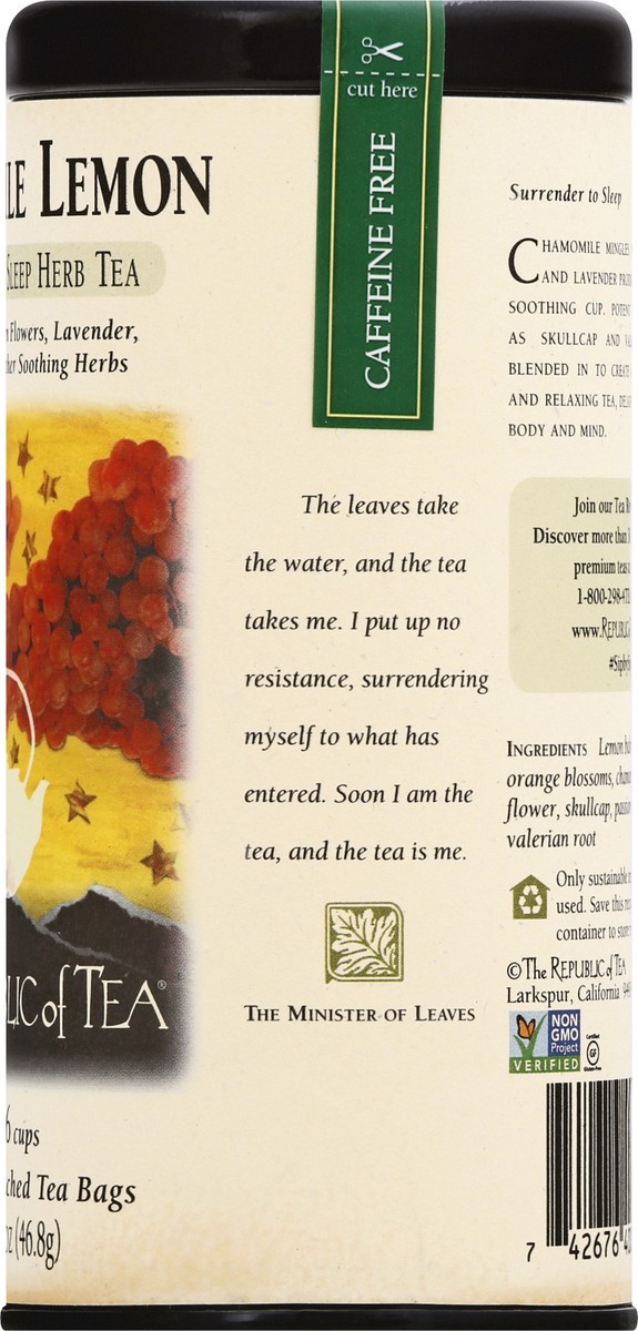 slide 3 of 9, The Republic of Tea Tea Chamomile Lemon - 36 ct, 36 ct